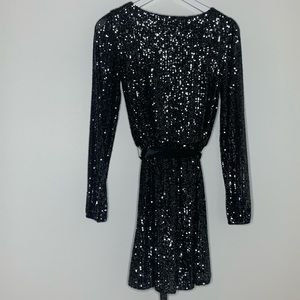 Black sequin dress